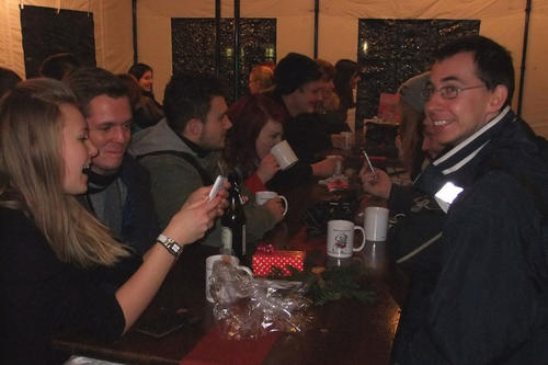 Auch draußen wurde Weihnachten gefeiert.