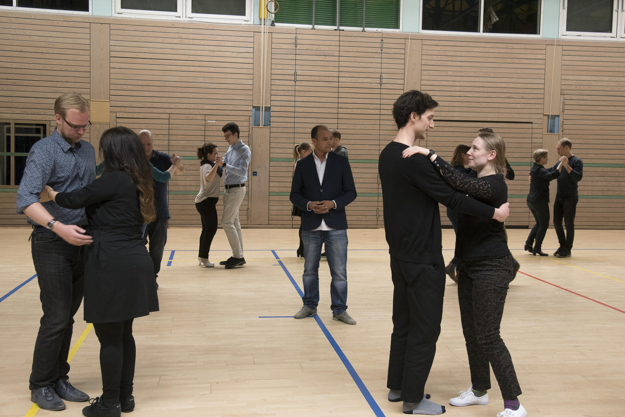 Milonga in der Turnhalle.