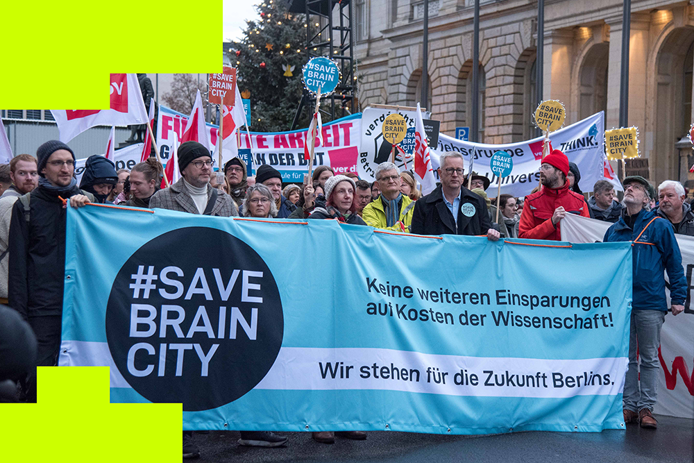 Keine Einsparungen auf Kosten der Wissenschaft – das forderten Hochschulen und wissenschaftliche Einrichtungen.