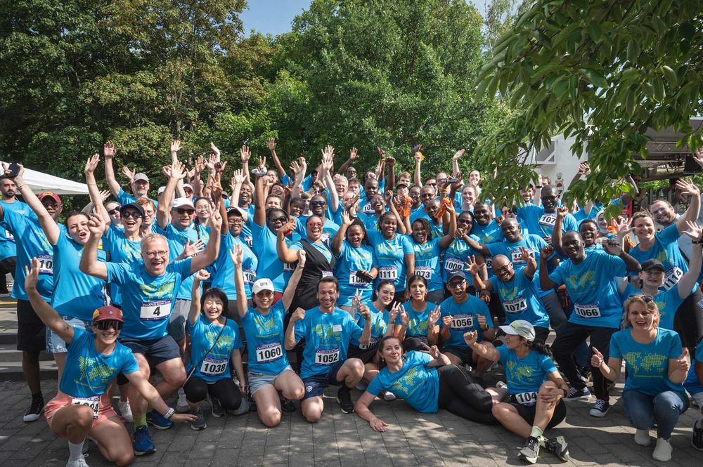 Another annual International Staff Week tradition: Participants are encouraged to join Team Global in the Campus Run.