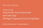 Impulsvortrag Richtiger Umgang mit Forschungsdaten
