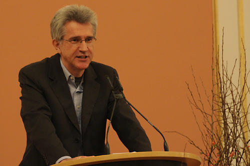 Der Literaturkritiker Dr. Helmut Böttiger hielt die Laudatio auf Thomas Lehr.
