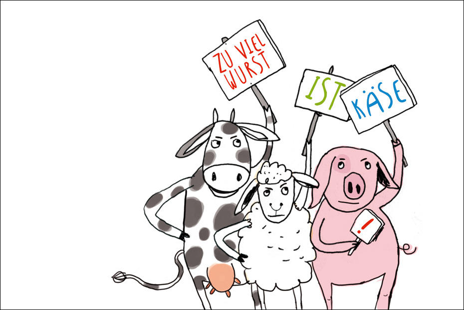 Aus tierischer Sicht nachvollziehbar: Der Vorschlag, öfter mal vegetarisch zu kochen.