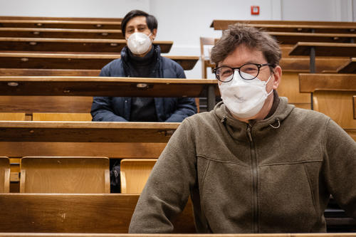 Evolutionsbiologie Ulrich Steiner im Hörsaal der Zoologie an der Freien Universität Berlin