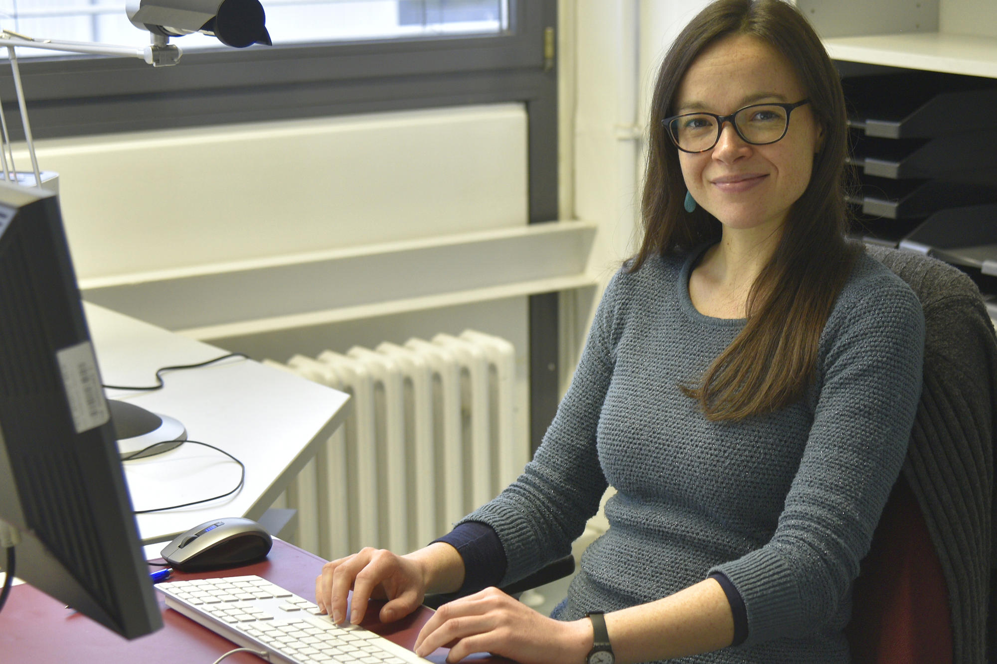 Hannah Malone in ihrem Büro im Kunsthistorischen Institut der Freien Universität.