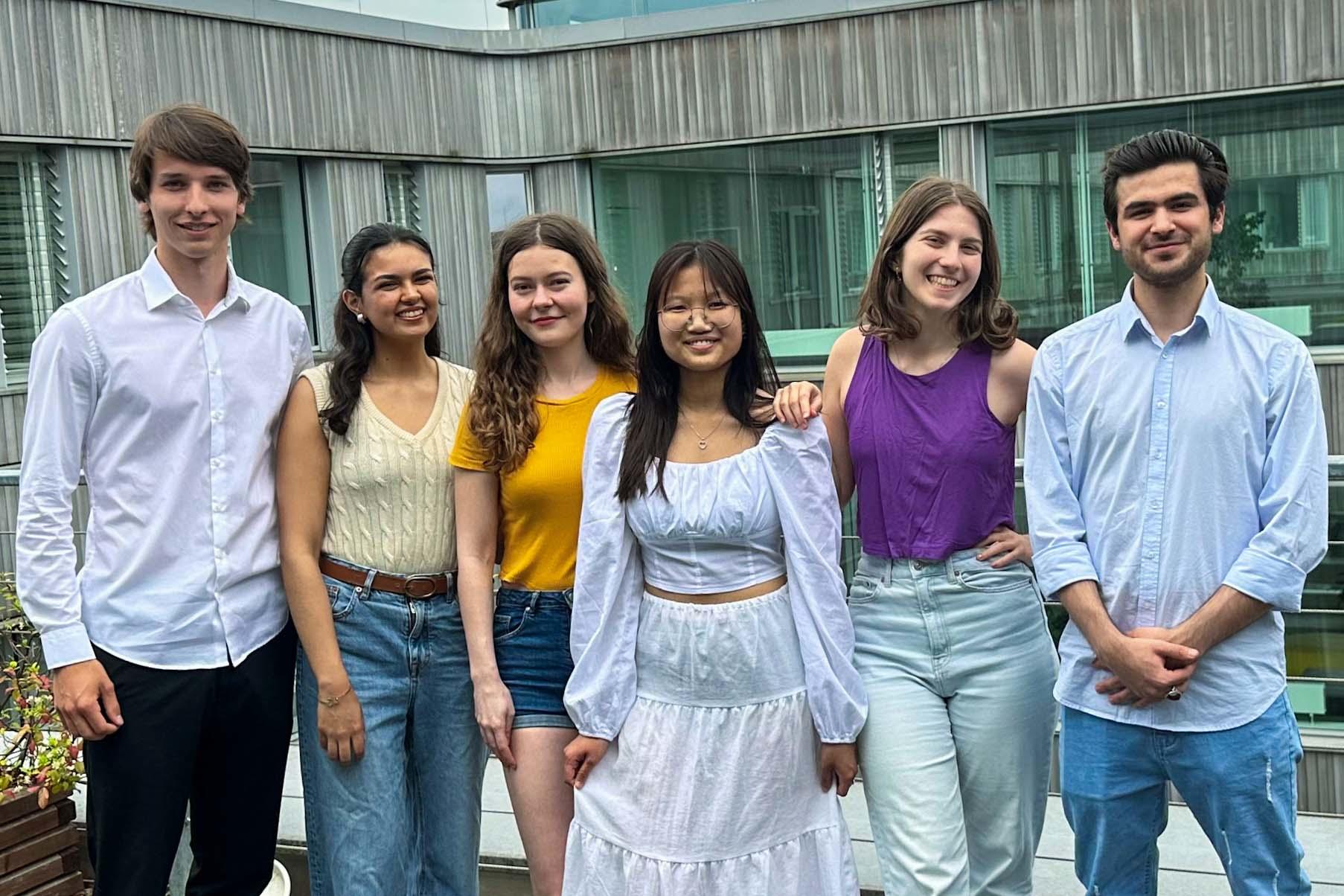 The weStudents team for the 2024/2025 winter semester (from left to right): Lenny, Karem, Sophie, Le, Nini, and Ehsanullah.