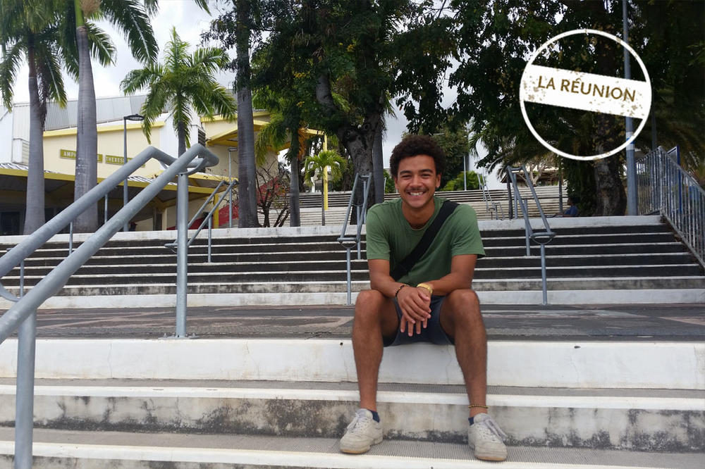 Happy, but still slightly confused by the simultaneity of “inside” and “outside” – as Elias Aguigah describes the geographic location of the French overseas département of La Réunion.