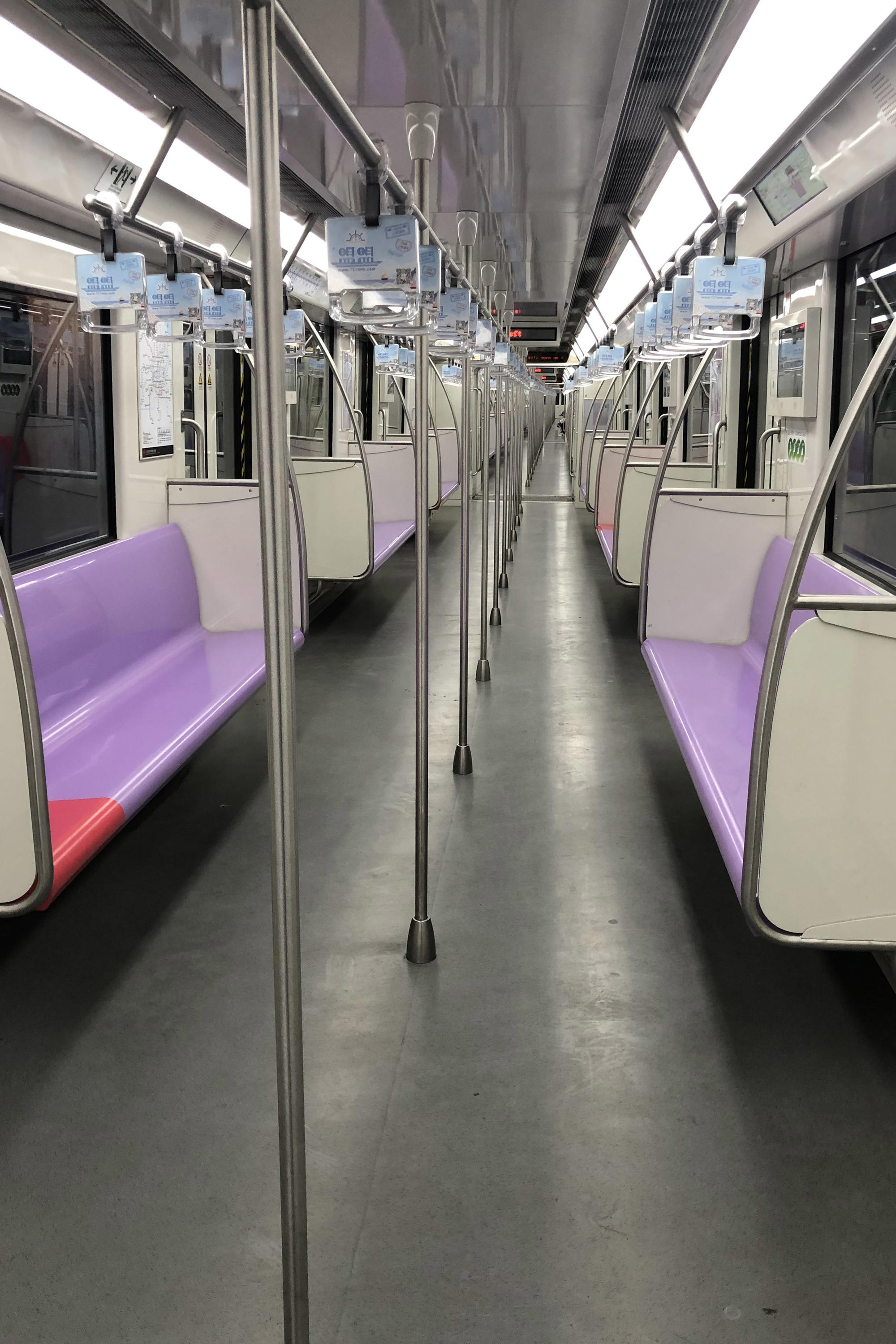 The subway is also empty.