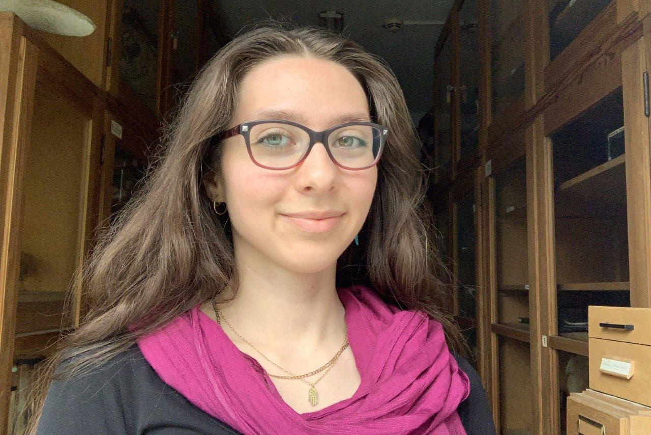 Vanessa Hava Schulmann in the storage room of the Zoological Collection at Freie Universität Berlin. A human biologist, Schulmann conceptualized the seminar series “Meeting Them,” which addressed the use of human remains in academic teaching.