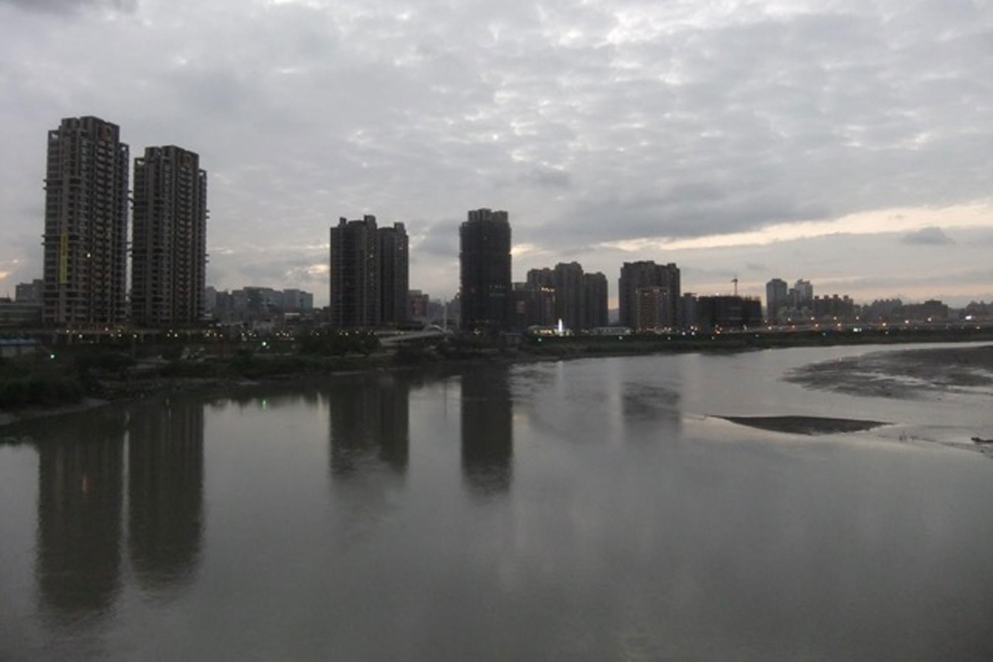 A view of the skyline of Taipei.