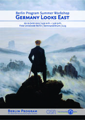 Poster of the 2013 Berlin Program Summer Workshop