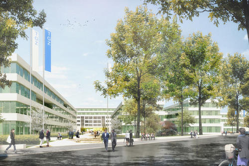 Pedestrian perspective of the future FUBIC area