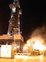 Bohrturm der Geothermieanlage Pullach