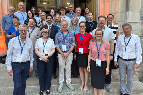 Group Photo of Delegation from Freie Universität Berlin on the stairs of the Una Europa Paris General Assembly