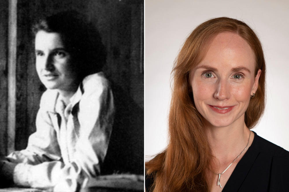 Der Preis für wissenschaftliche Integrität ist nach der britischen Biochemikerin Rosalind Franklin (links) benannt. Die Freie Universität Berlin verleiht 2025 Dr. Karina Kriegesmann (rechts) die Auszeichnung.