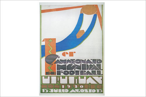Als WM-Plakate noch schön aussahen wie bei der ersten Fußball-WM 1930 in Uruguay.