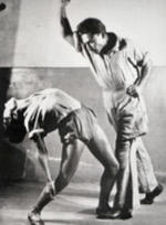 Szene aus "Der großmütige Hahnreih", Moskau 1922