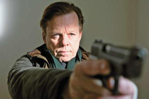 Der Kommissar Wallander (Krister Henriksson) wie er in der ARD zu sehen ist. Er ermittelt in der schwedischen Stadt Ystad und ist die fiktive Hauptfigur der meisten Mankell-Kriminalromane.