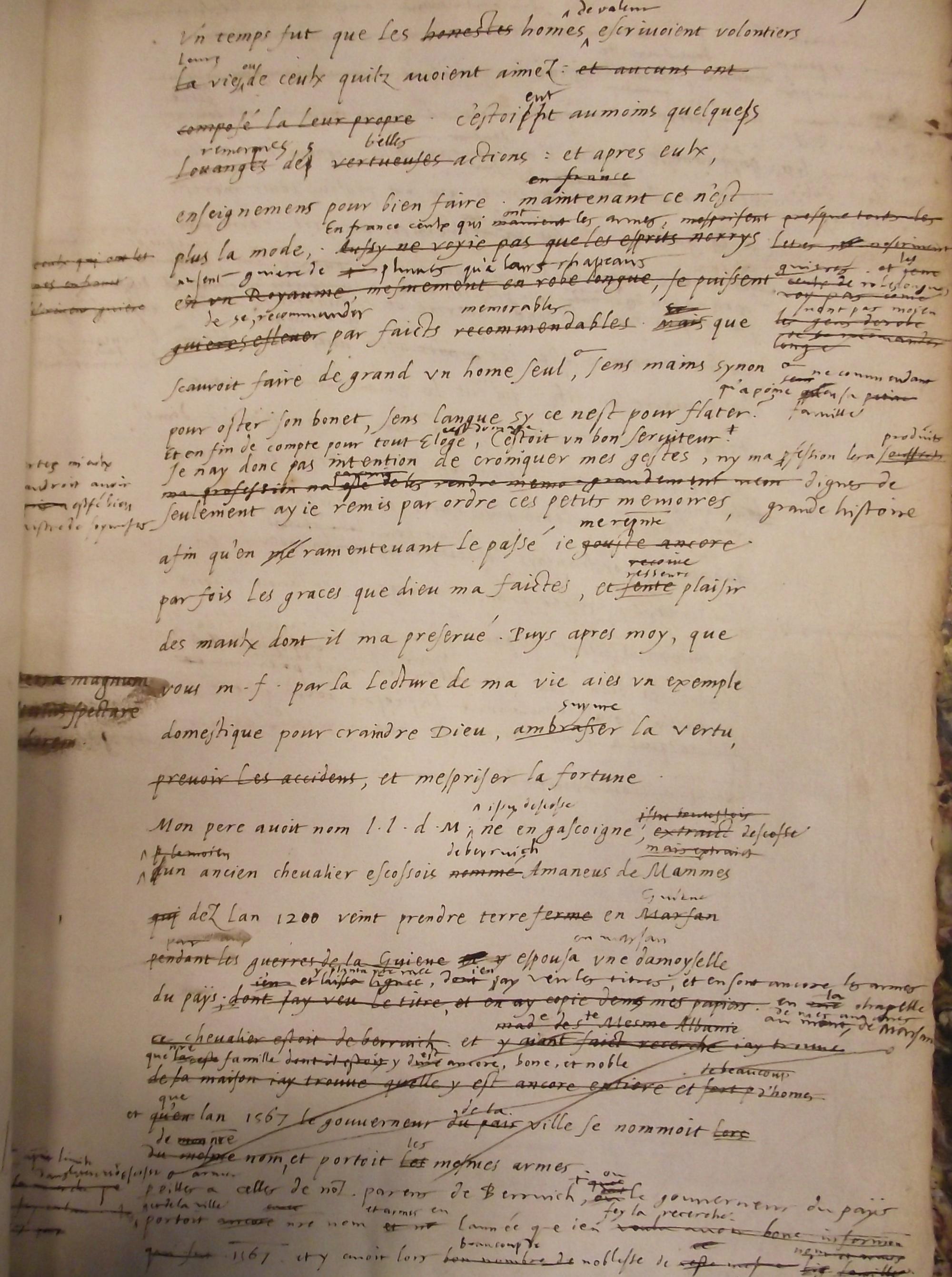 Incipit of a Manuscript (Francais 729), French National Library