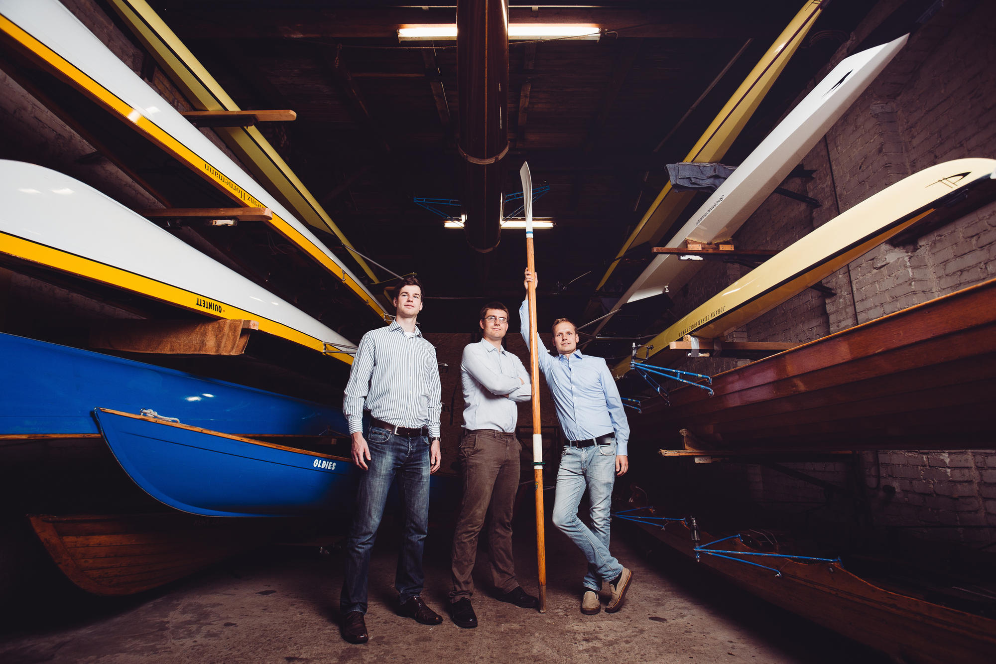 Die Gründer von „Augletics“, allesamt Sportruderer, haben ein Rudergerät inklusive Software entwickelt, mit der Ruderer unterschiedliche Trainingssituationen programmieren können.