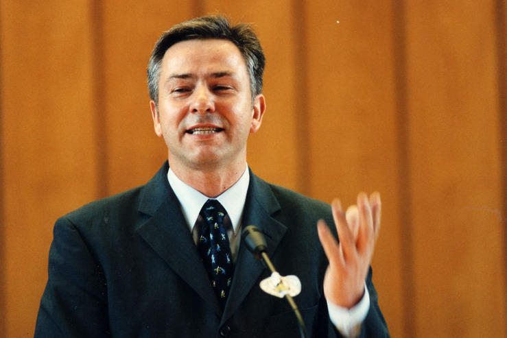 Der Regierende Bürgermeister von Berlin Klaus Wowereit sprach auf der Immatrikulationsfeier.