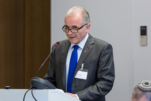 Professor Asher Cohen, Rector der Hebrew University, stellte mit Peter-André Alt, Präsident der Freien Universität, das gemeinsame Doktorandenprogramm vor.