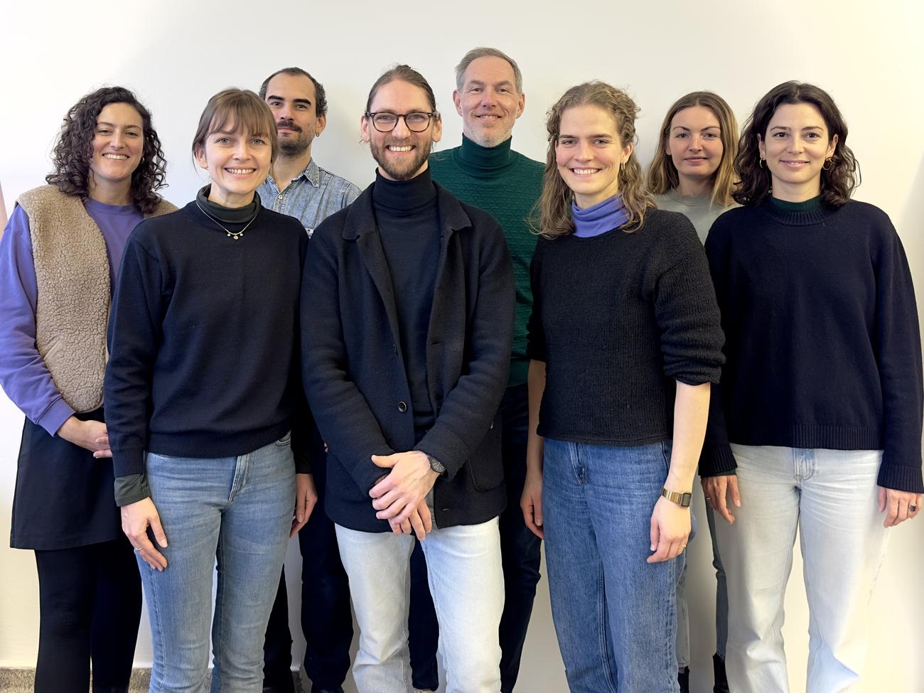 Unser Team: Jessica Weber, Johanna Lubig, Jonathan Bär, Julian Rau, Stefan Petri, Elisabeth Wentker, Katharina Wicht und Judith Apell