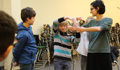 Beim Workshop "Aus die Maus" mit dem GRIPS Theater