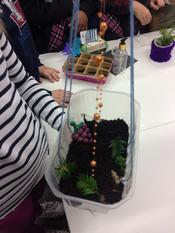 Beim Workshop "Was wächst denn da? Entdecke die essbare Stadt" im März 2019