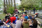 Picknick vor der Mensa