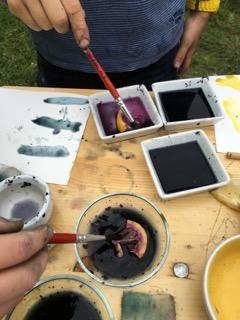 Färberexperimente. Copyright Anna Maria Mintsi-Scholze/ Garten der Künste