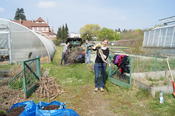 Am 06.04.2014 enstand mit Fleiß und Schweiß das erste Hügelbeet!