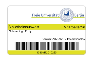 Ausweis für FU-Mitarbeitende