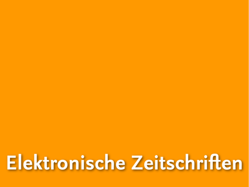 Elektronische Zeitschriften