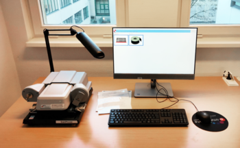 Mikroformenscanner in der Zentralbibliothek