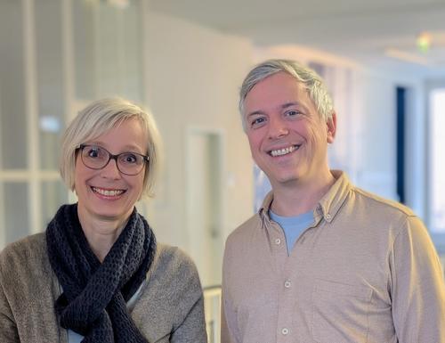 Dr. Andrea Tatai und Benjamin Blinten, kommissarische Leitung der Universitätsbibliothek